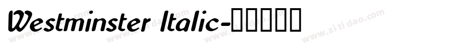 Westminster Italic字体转换